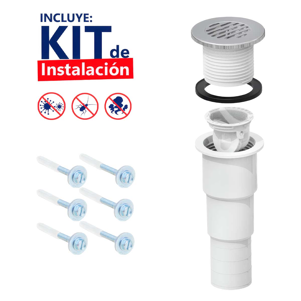 Lavadero Compacto Sin Llave 64.6 X 55CM, Pileta Con Capacidad De 15Lt Fleximatic FLEXIMATIC SA DE CV Ferreabasto