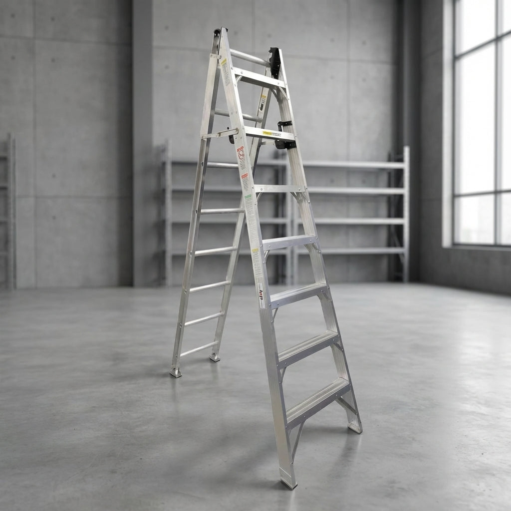 Escalera Convertible De Aluminio Tipo II 175KG 13 Escalones BYP BYP Ferreabasto