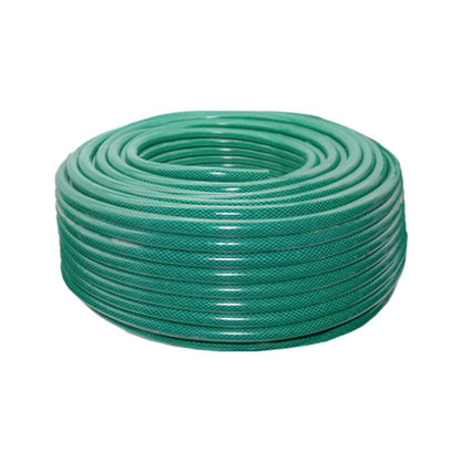 Manguera Para Jardín 1/2 3 Capas Pvc Rollo 100m Tramada Verde