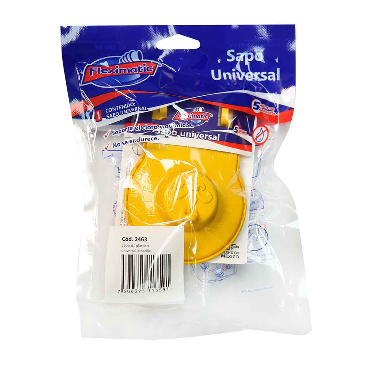 Sello Descarga Sanitario 2 Pulgadas (Sapito) Amarillo Wc Fleximatic FLEXIMATIC Ferreabasto