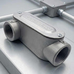 Condulet Tipo LR De Aluminio De 1 Pulgada Gris Argos