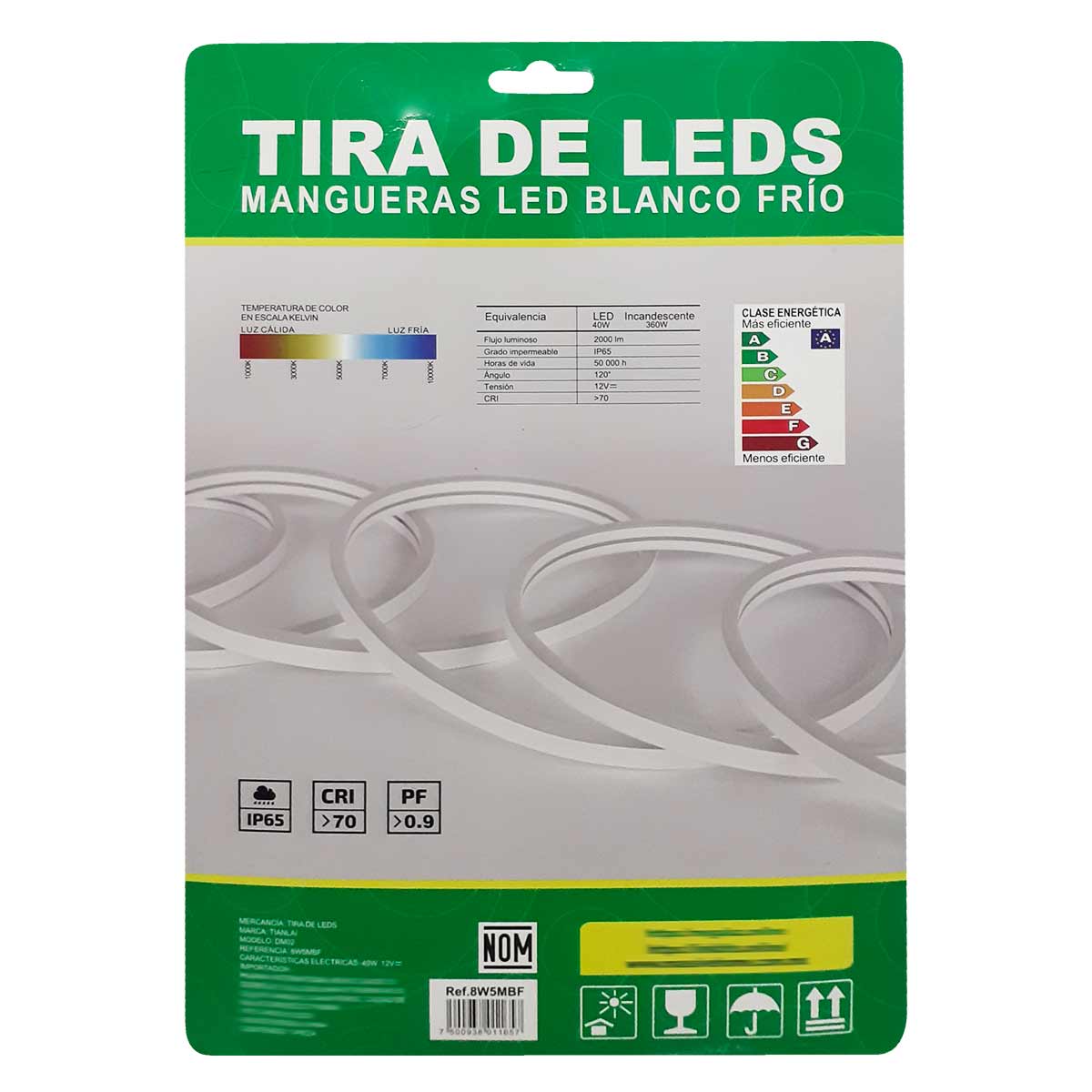 Rollo Tira Led 5M Luz Blanca 40W Tianlai TIANLAI Ferreabasto