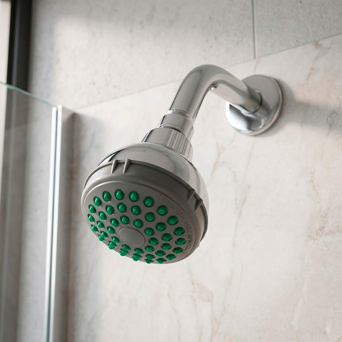Regadera Con Tubo Abs Plastica Cromada Meer