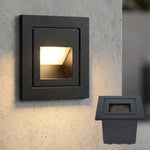 Luminario Led Empotrable Negro Exterior 3W 3000K Luz Calida BOOMER Ferreabasto