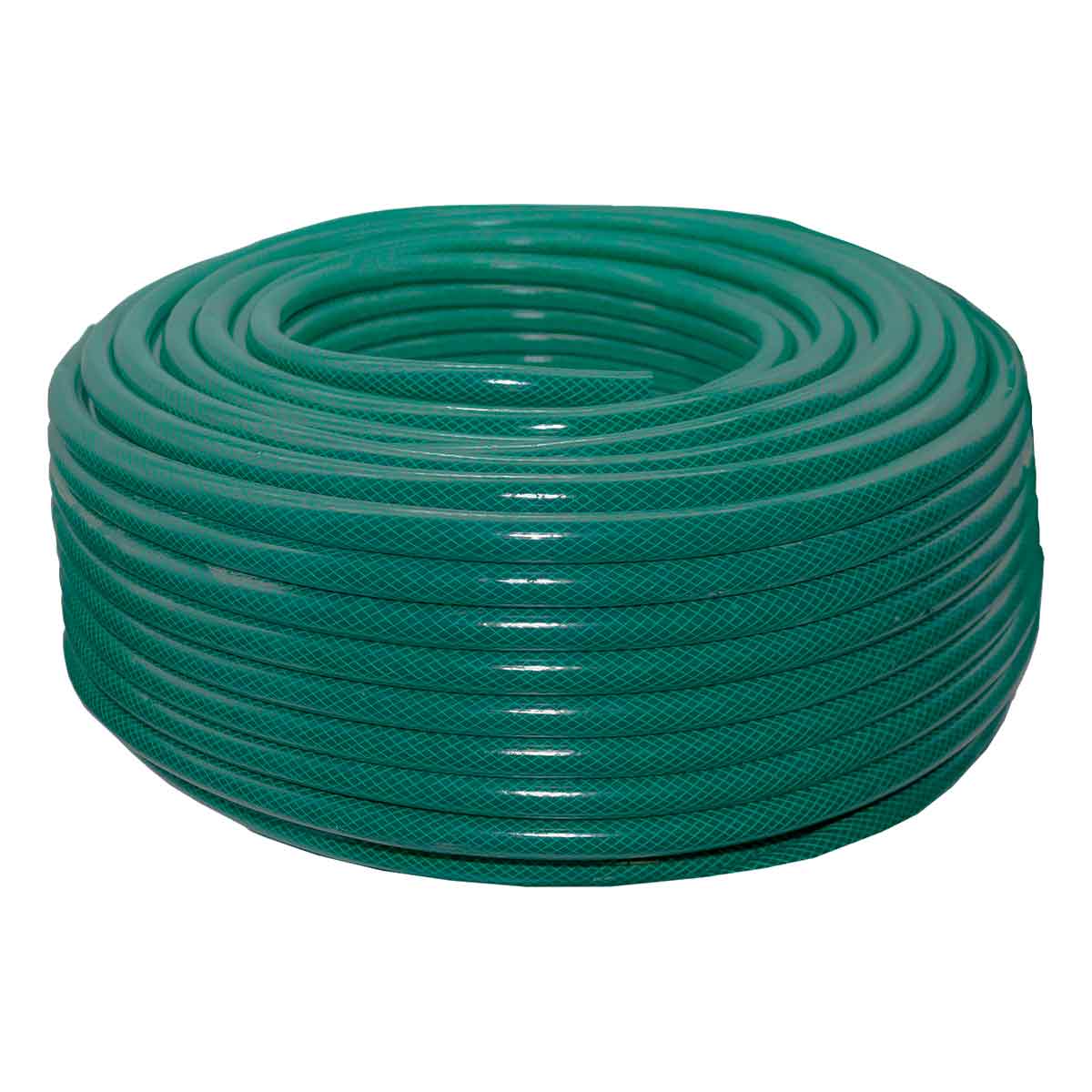Manguera Para Jardín 1/2 3 Capas Pvc Rollo 100m Tramada Verde