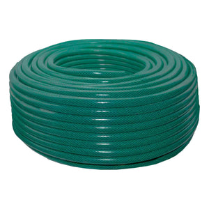 Manguera Para Jardín 1/2 3 Capas Pvc Rollo 100m Tramada Verde