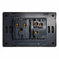 Placa Armada 1 Apagador Escalera Y 1 Contacto De 1.5 Modulos