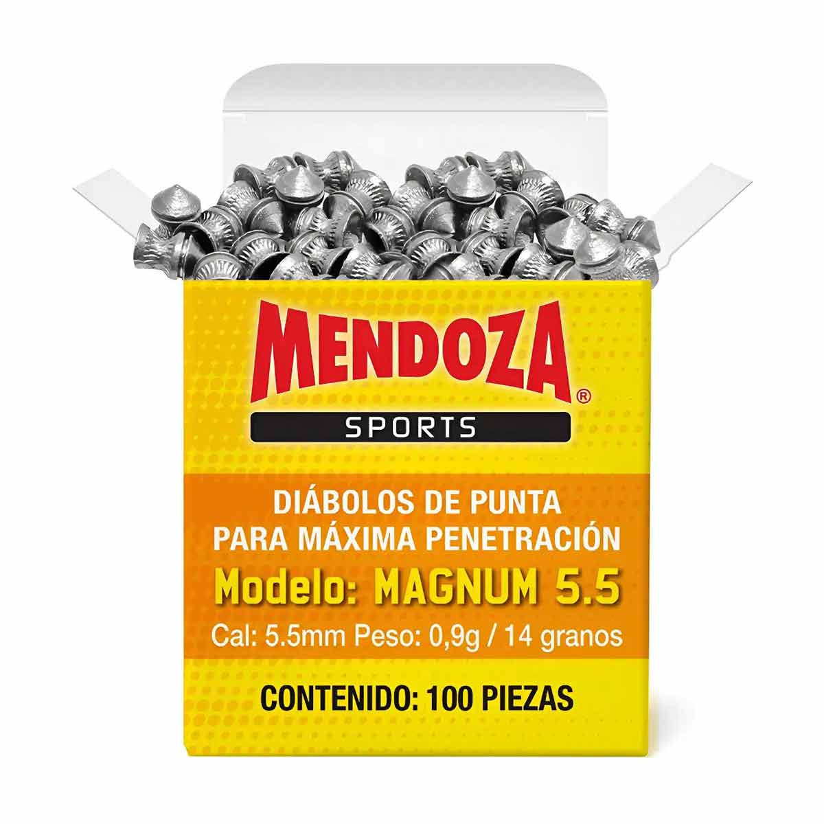 Diabolos De Punta Magnum Mendoza Calibre 5.5 Caja 100 Pzs