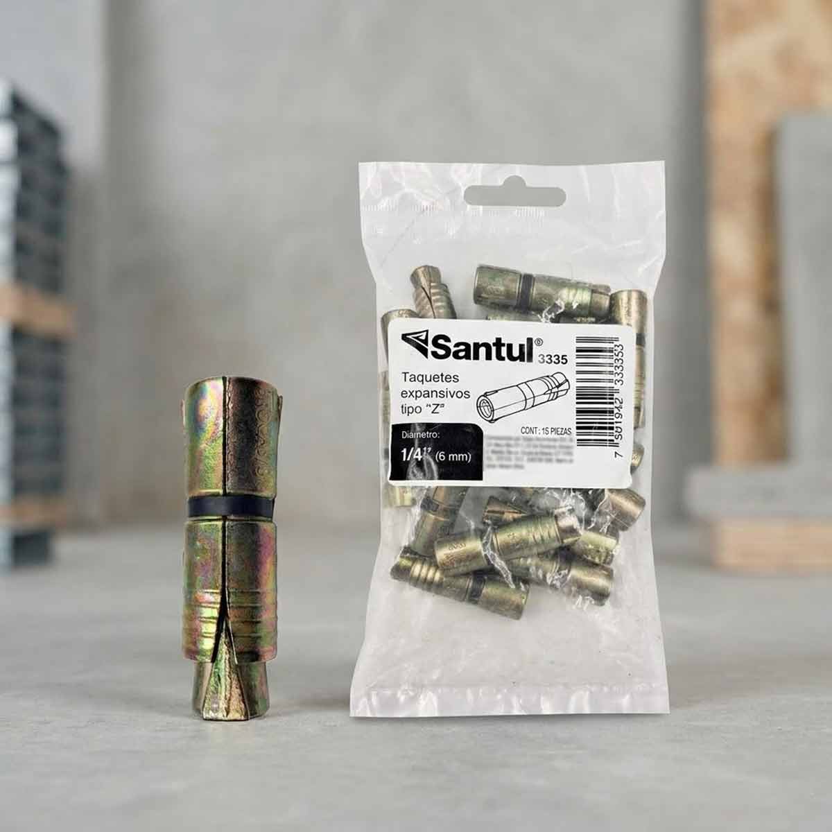 Bolsa Con 15 Pzs Taquete Expansivo 1/4 Pulg Tipo Z Acero