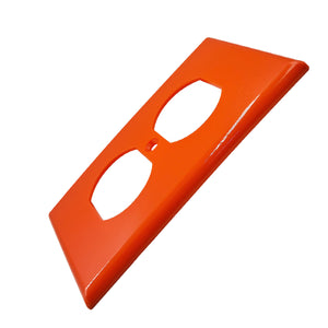 Placa Duplex De Polipropileno Con Tornillos Naranja Interior