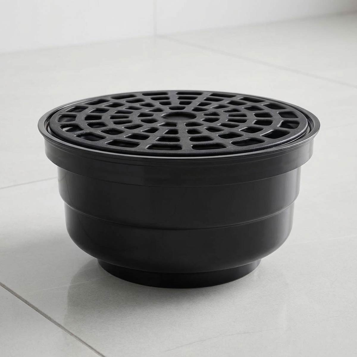 Coladera Universal Con Rejilla Tapa Higienica Antiolor Negro