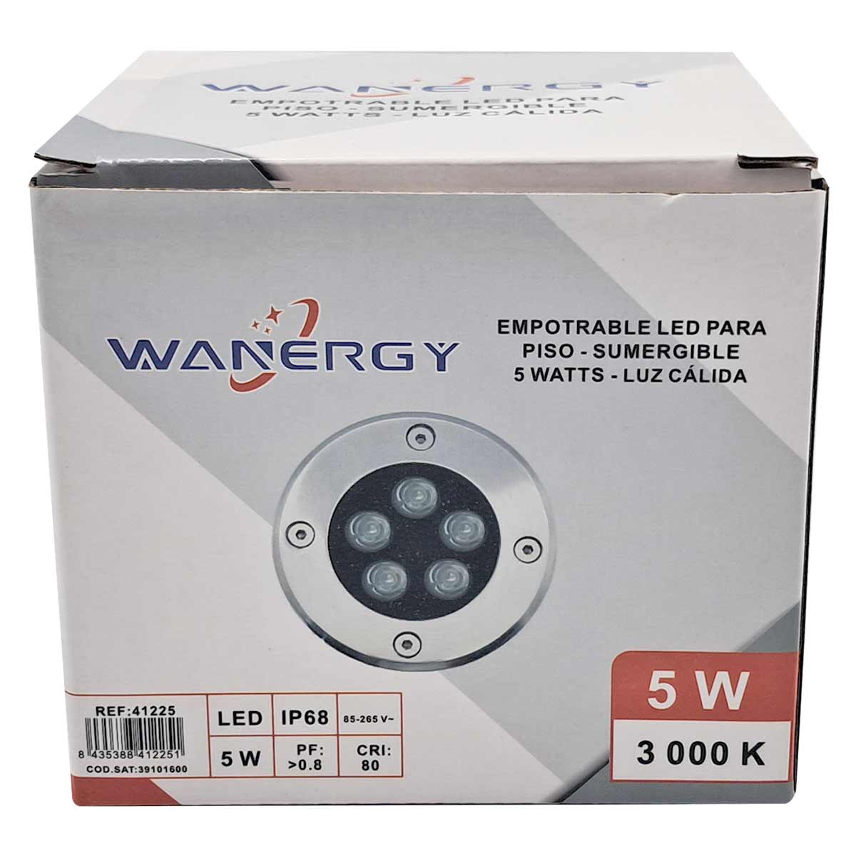 Luminario LED Empotrable Para Piso Redondo 5W Calida Wanergy WANERGY Ferreabasto