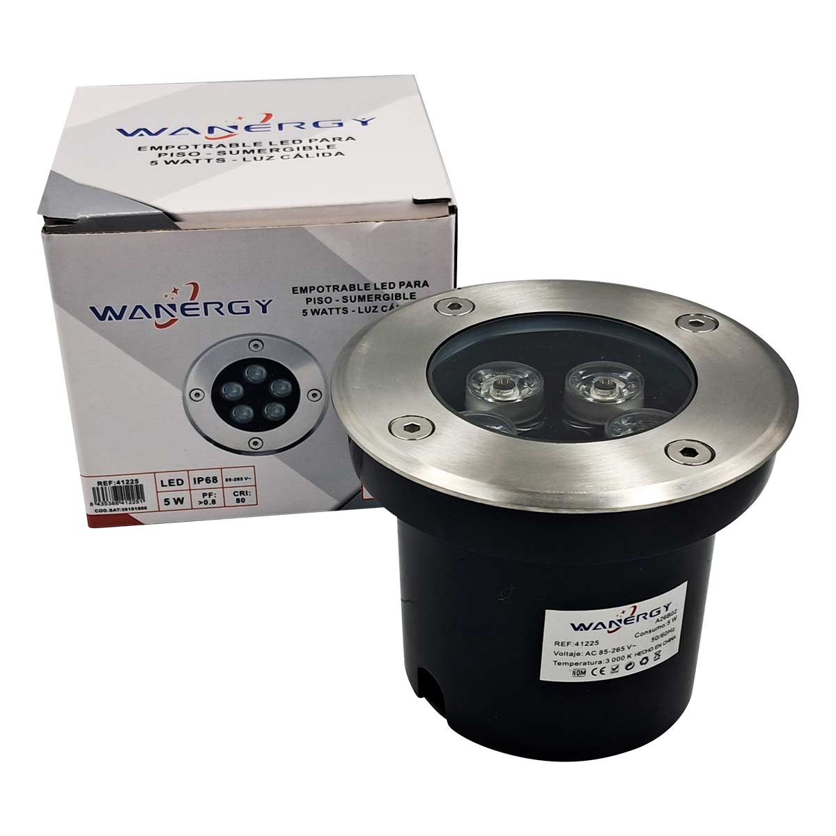 Luminario LED Empotrable Para Piso Redondo 5W Calida Wanergy WANERGY Ferreabasto