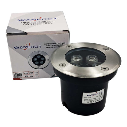 Luminario LED Empotrable Para Piso Redondo 5W Calida Wanergy WANERGY Ferreabasto