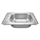 Tarja Sencilla Para Empotrar Calibre 24 48X48CM Acero Inoxidable Roalflux
