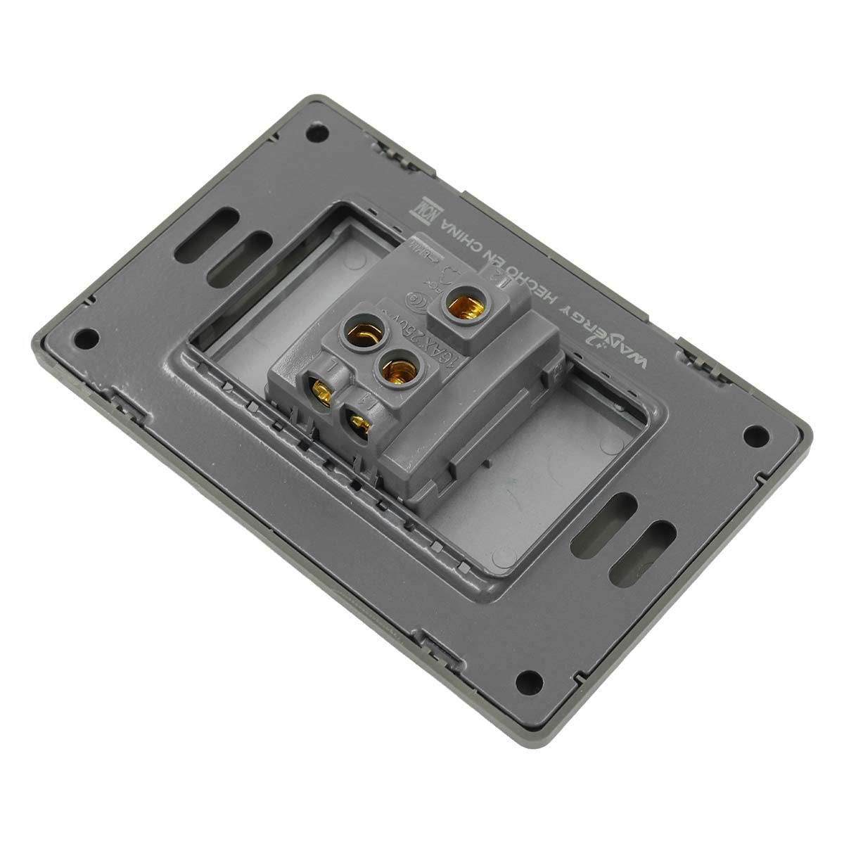 Placa Armada Con 1 Apagador Escalera De 3 Modulos Acero Inox