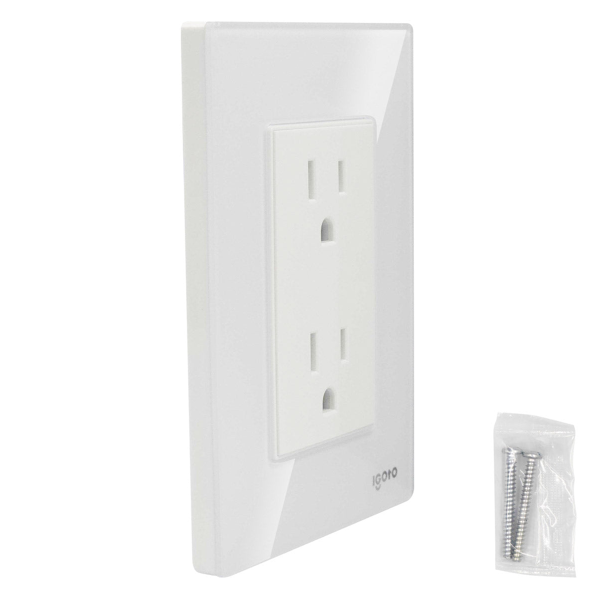 Placa Armada Cristal Con Contacto Duplex Blanco Igoto IGOTO Ferreabasto