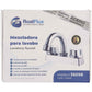 Mezcladora Para Lavabo Con Cubierta Y Manerales ABS Cuello De Acero Inoxidable 4" Acabado Cromo Roalflux