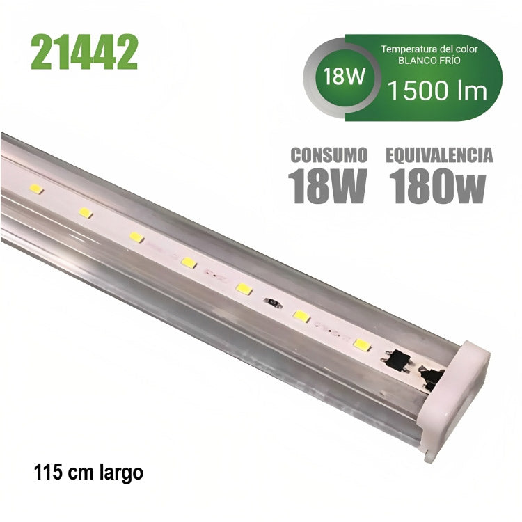 Tubo Regleta Led Base De Aluminio 18W 1.15M Techo O Pared KYT Ferreabasto