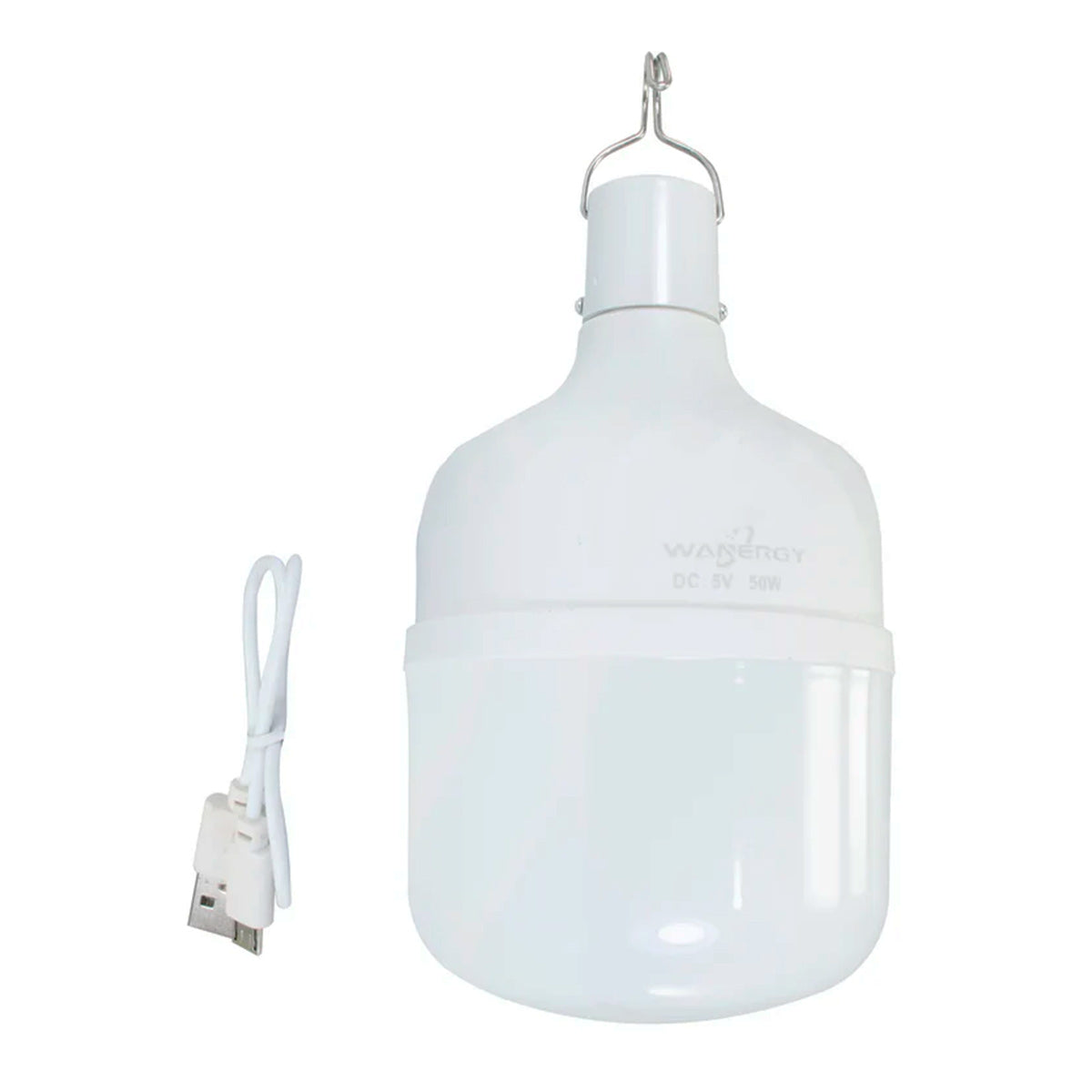 Foco Led Lampara Recargable De Emergencia 50W 8000K Blanco