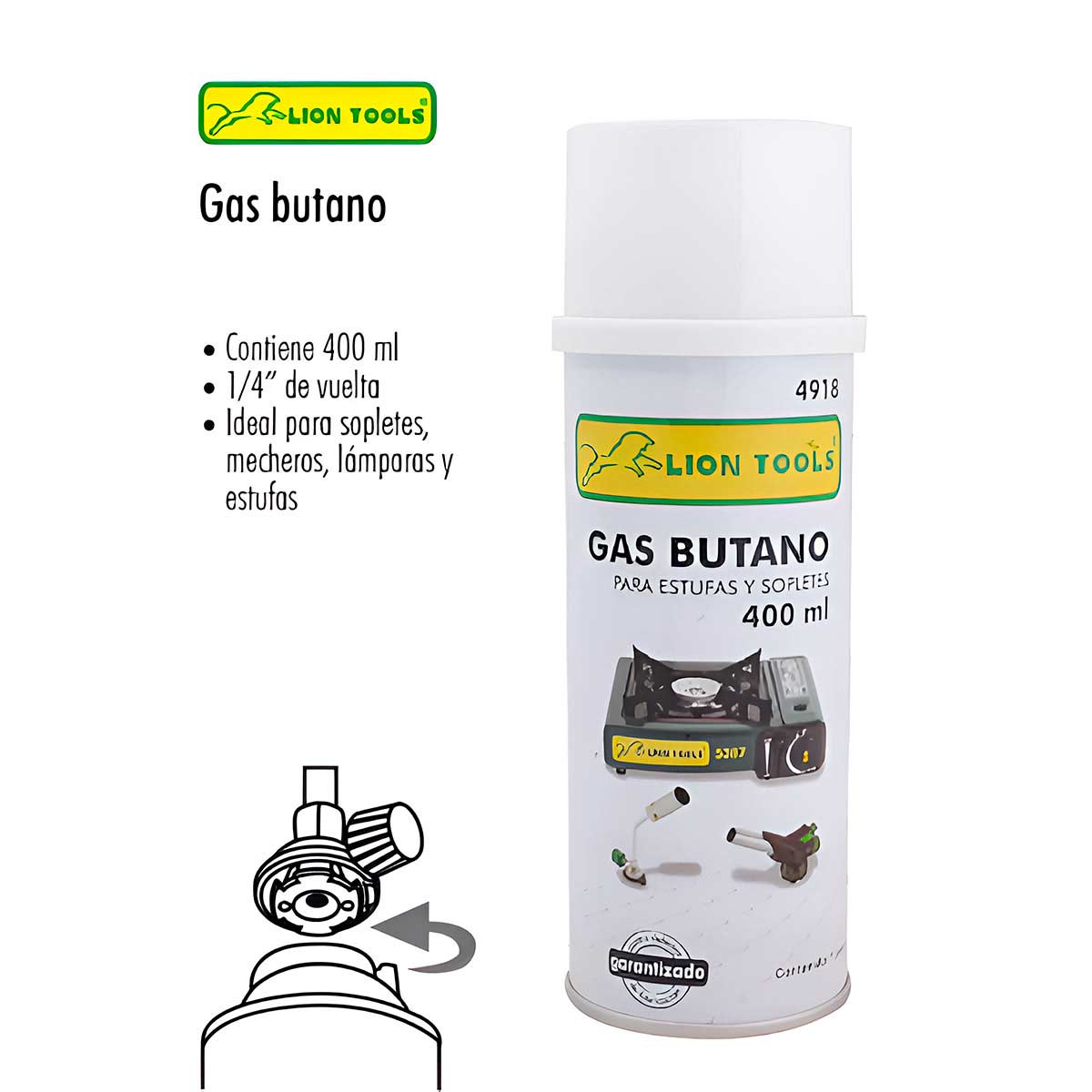 Gas Butano Para Estufas Y Sopletes De 400Ml