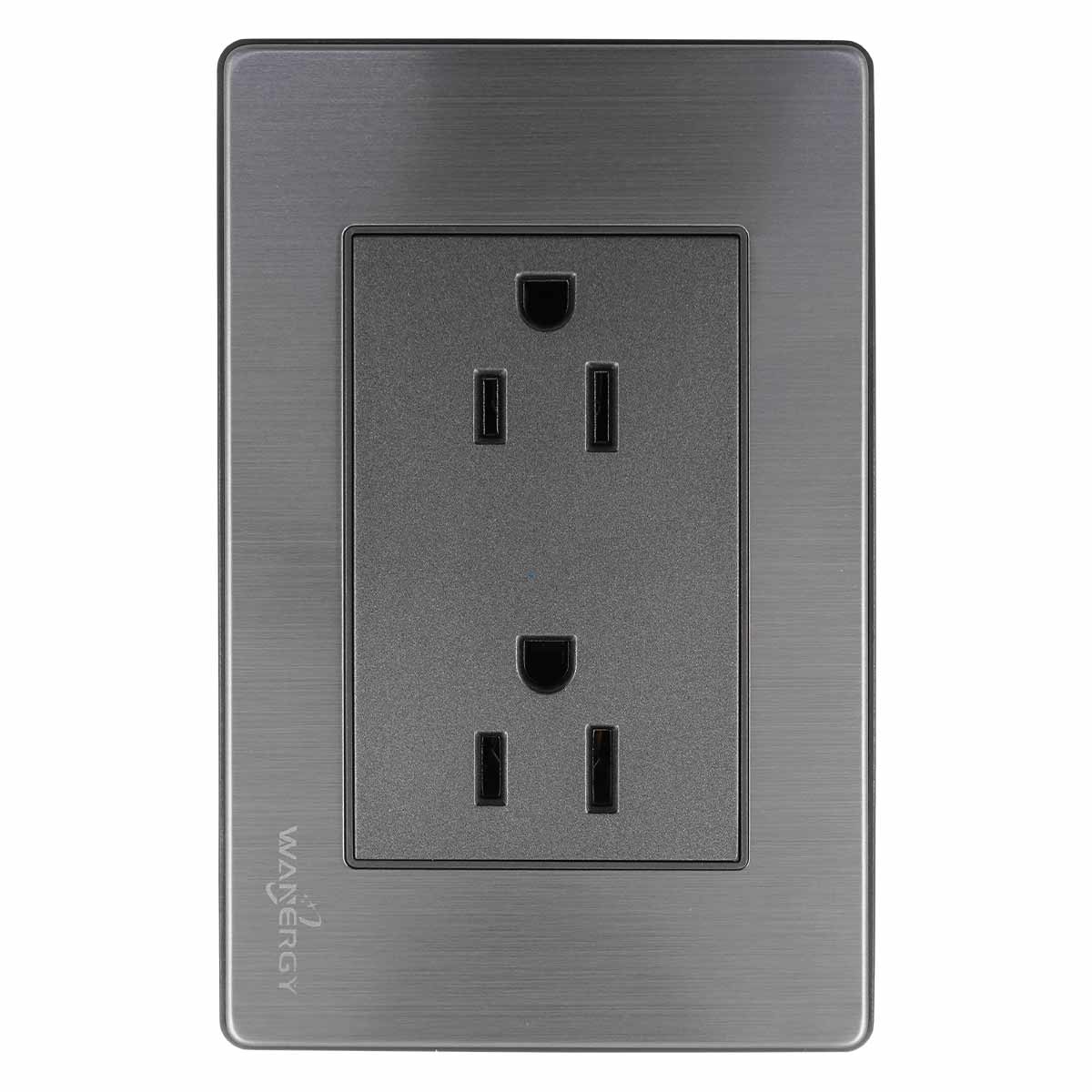 Placa Armada Contacto Duplex De 1.5 Modulos Acero Inox