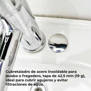 Cubre Taladros Tarja Tapa Fregadero Acero Inox 1 3/4 Pulg