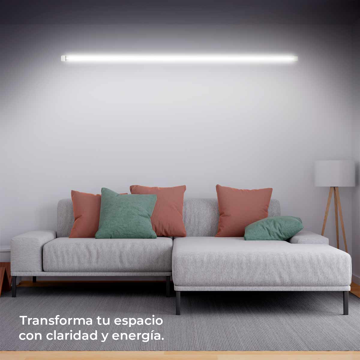 Lampara Luminario Led 22W Regleta 115Cm Tianlai T8W22N10 Luz Fria TIANLAI Ferreabasto