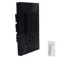 Placa Armada Cristal Con 2 Apagadores Sencillos Y 1 Contacto de 1 Modulo Negro Igoto IGOTO Ferreabasto