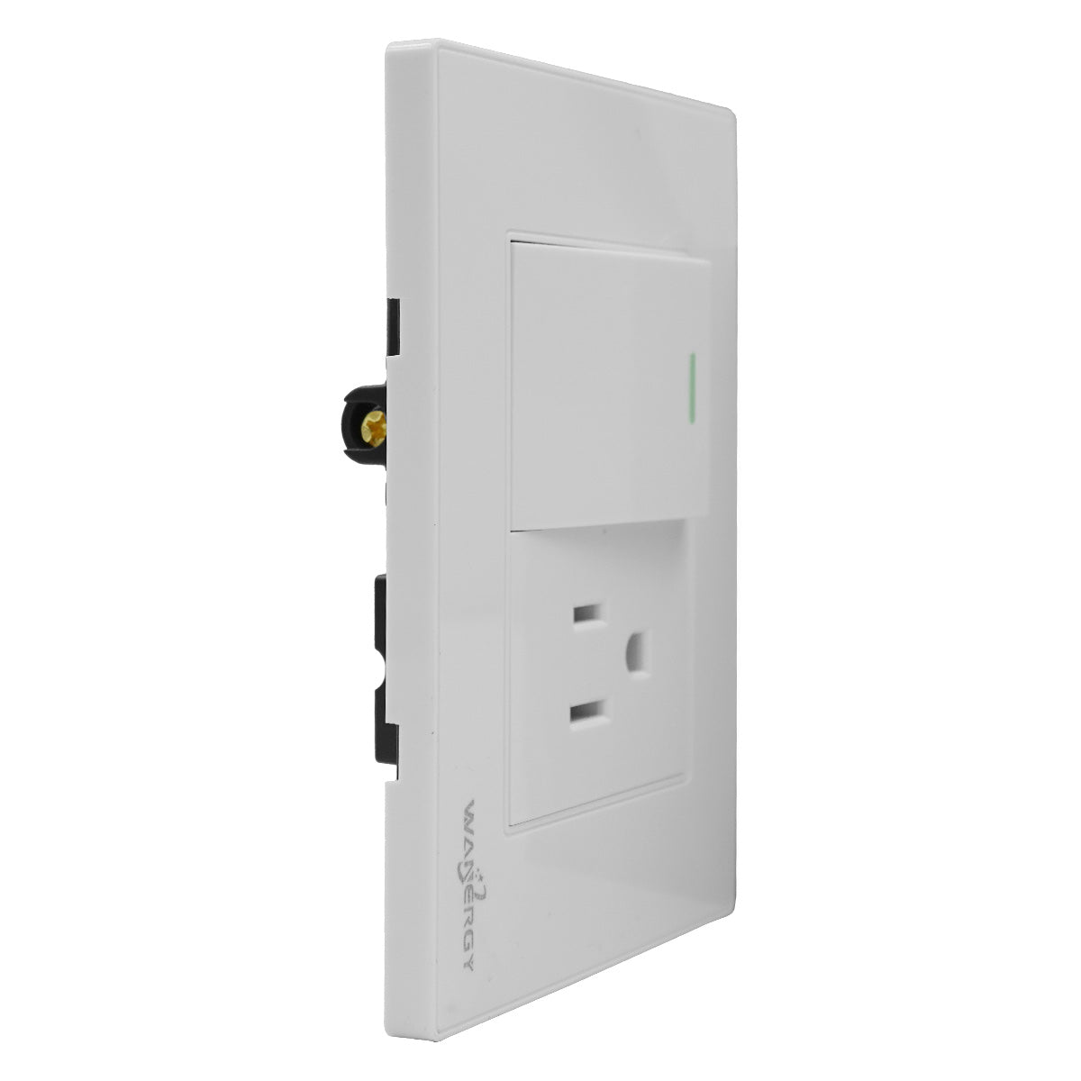 Placa Armada Con 1 Apagador Escalera y 1 Contacto De 1.5 Modulos Blanco WANERGY Ferreabasto