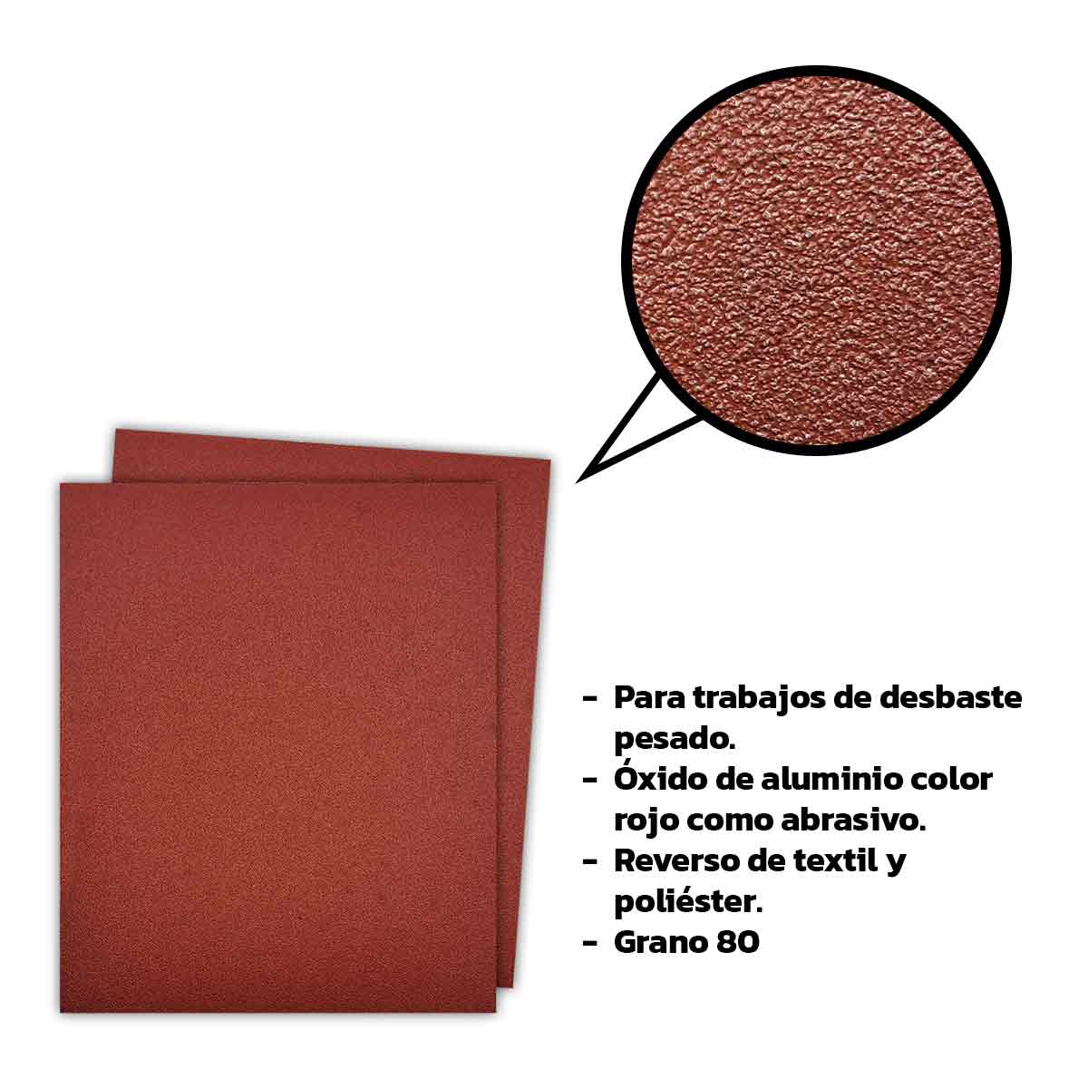 25 Pzs Lija Esmeril 9X11 Pulgadas Grano 80 BYP BYP Ferreabasto