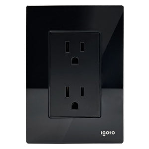 Placa Armada Cristal Con Contacto Duplex Blanco Igoto IGOTO Ferreabasto