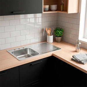 Tarja Sencilla Para Empotrar Con Escurridor Derecho 50X100CM Acero Inoxidable Roalflux