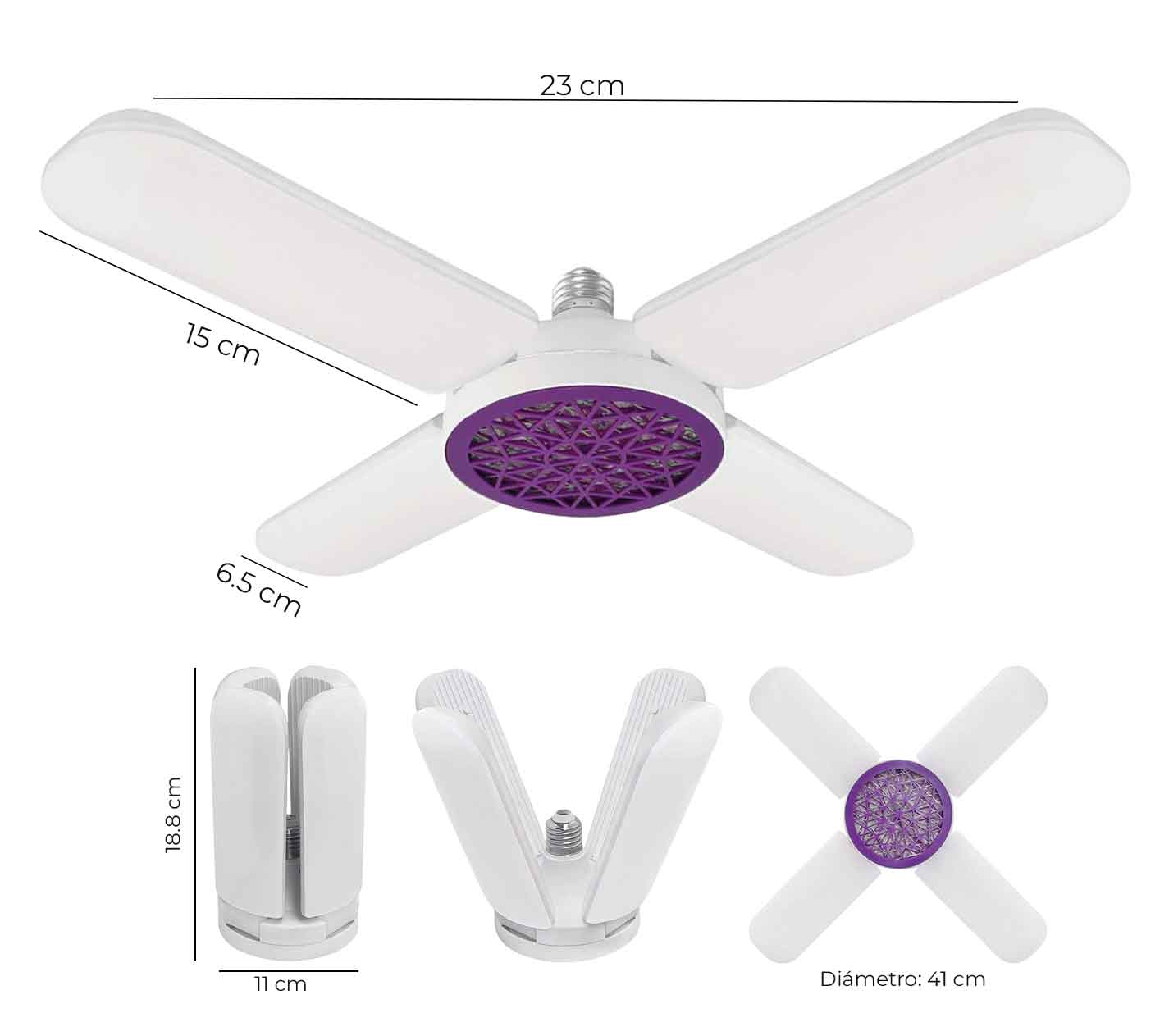 Lampara Led 60w 6500k Tipo Ventilador Mata Mosco 10707 Adir ADIR Ferreabasto