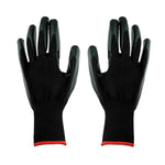 Par De Guantes Nylon Recubrimiento Nitrilo Negro Talla Grande