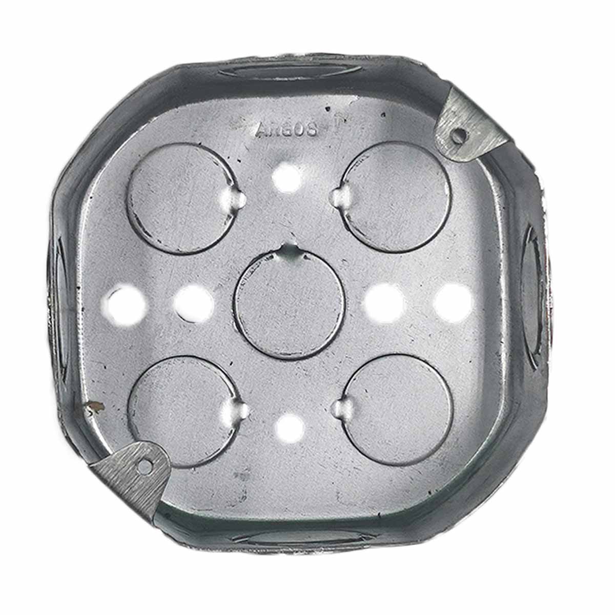 Pack 12 Pzs Caja Metalica Octagonal C/ Tapa 4x4 Pulg Argos