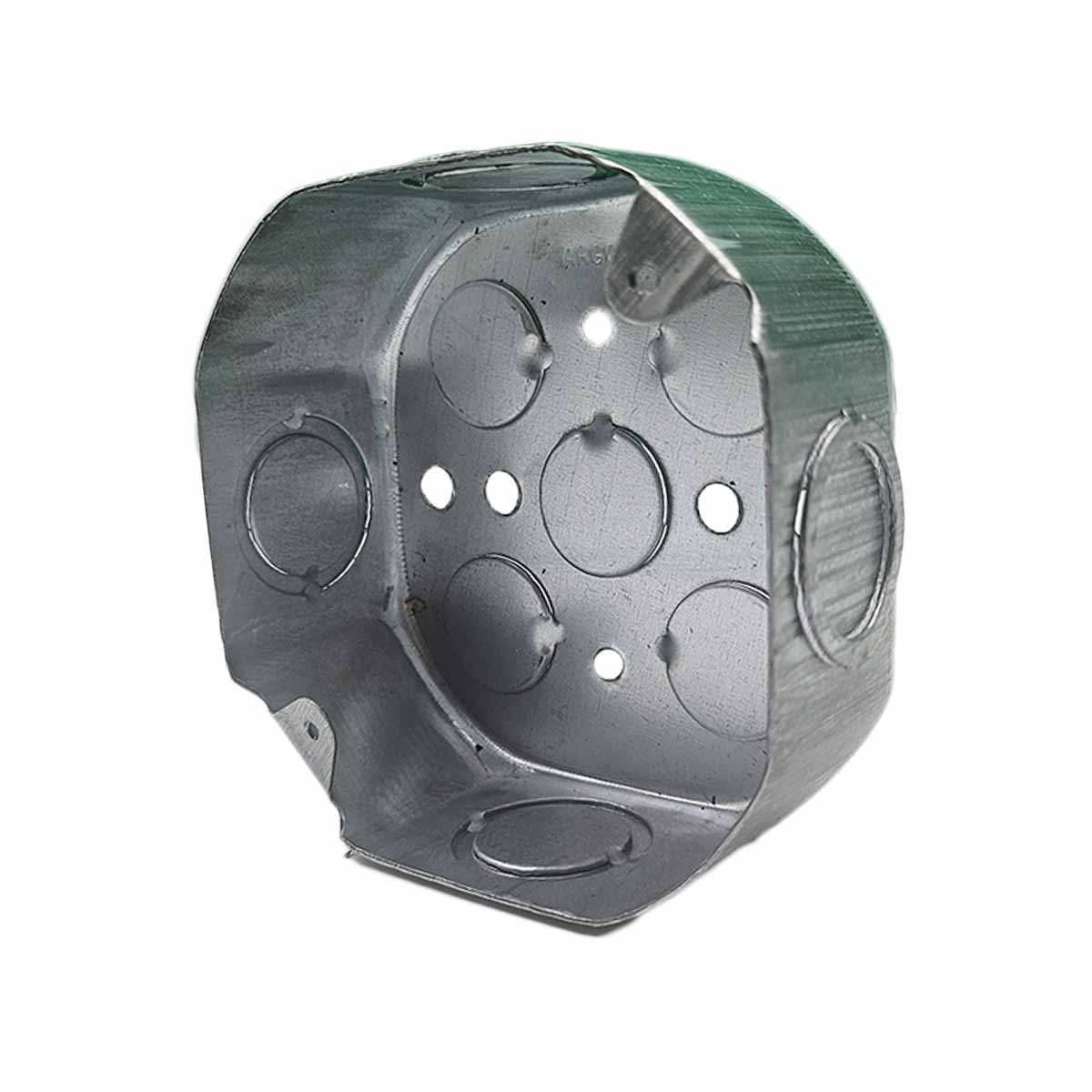 Pack 10 Pzs Caja Metalica Octagonal C/ Tapa 4x4 Pulg Argos