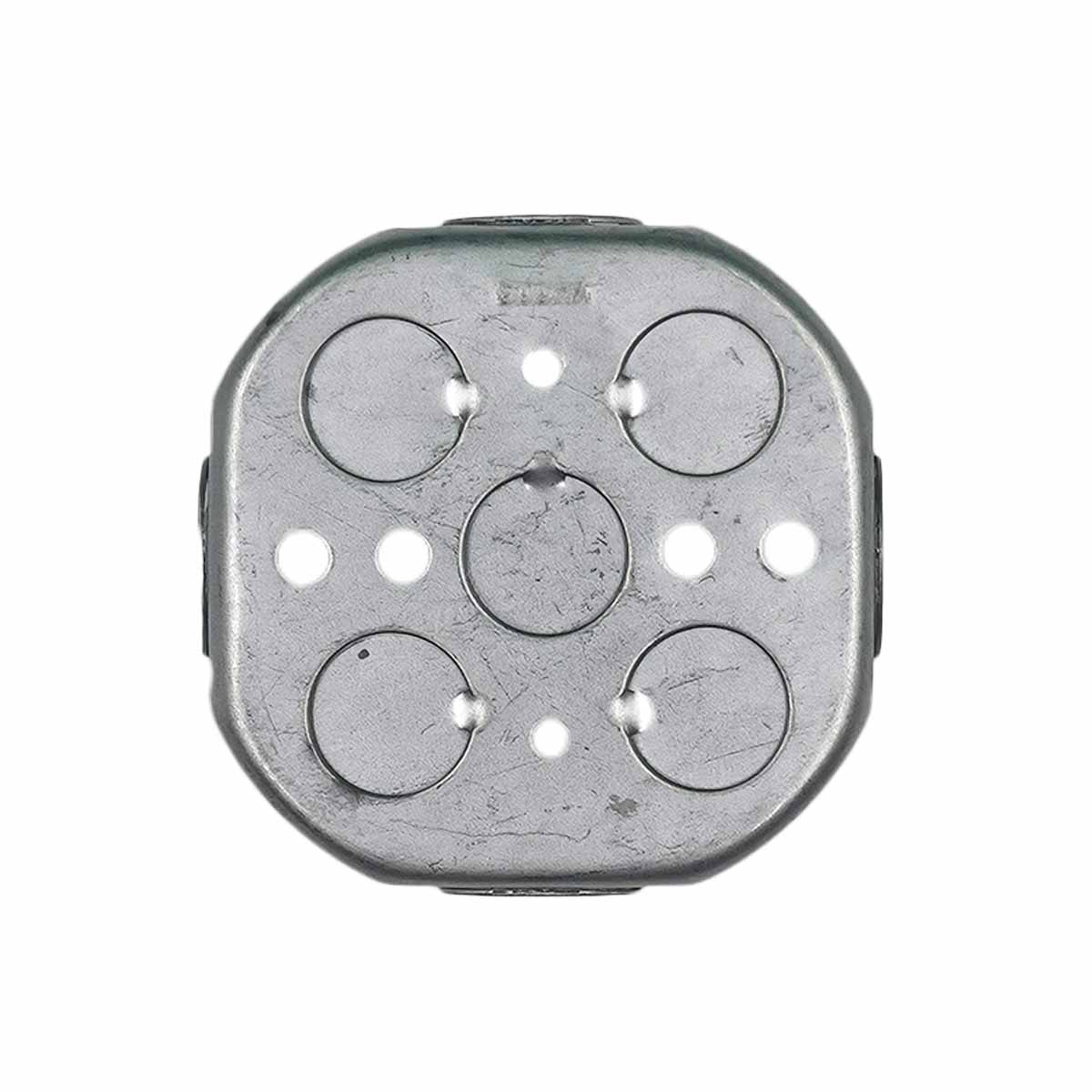 Pack 12 Pzs Caja Metalica Octagonal C/ Tapa 4x4 Pulg Argos