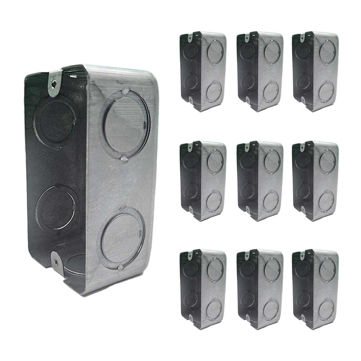 Pack 10 Pzs Caja Metalica Tipo Chalupa Acero 2x4 Pulg Argos Ferreabasto Ferreabasto