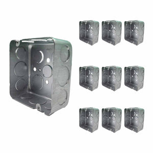 Pack 10 Pzs Caja Metalica Tipo Cuadrada Acero 4x4 Pulg Argos Ferreabasto Ferreabasto