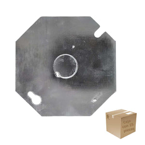 Pack 25 Pzs Tapa Metalica Octagonal De Acero Argos Ferreabasto Ferreabasto