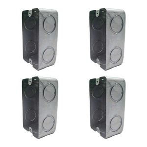 Pack 4 Pzs Caja Metalica Tipo Chalupa Acero 2x4 Pulg Argos Ferreabasto Ferreabasto