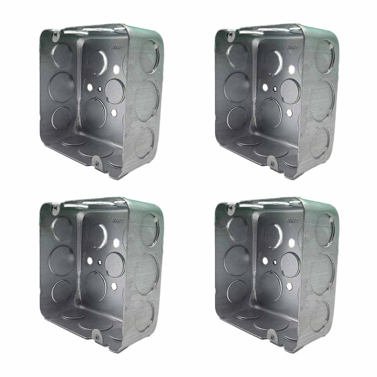 Pack 4 Pzs Caja Metalica Tipo Cuadrada Acero 4x4 Pulg Argos Ferreabasto Ferreabasto