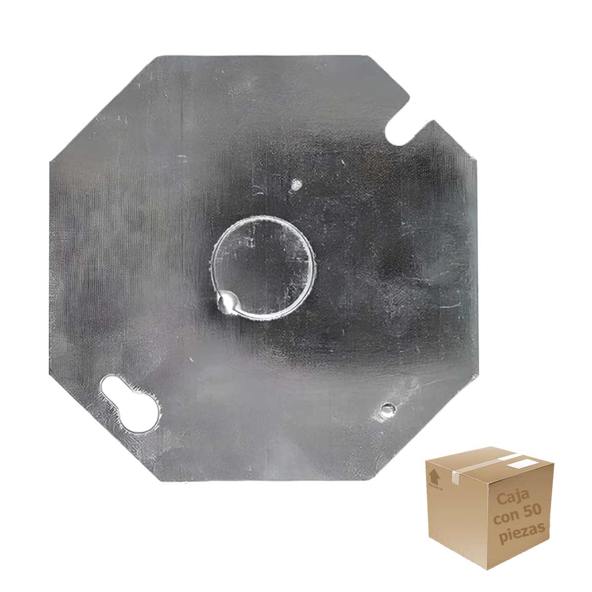 Pack 4 Pzs Tapa Metalica Octagonal De Acero Argos Ferreabasto Ferreabasto