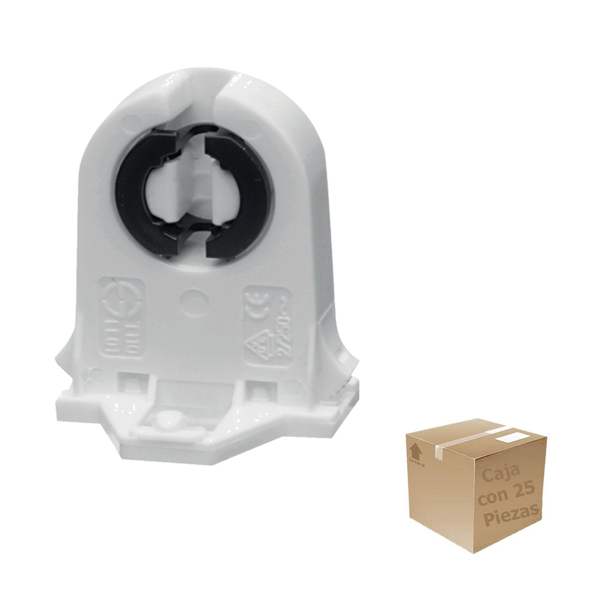 25 Pzs Portalampara Para Tubo T8 660W Fluorescente Argos ARGOS Ferreabasto