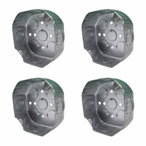 Pack 4 Pzs Caja Metalica Octagonal Tipo Pesada Acero Argos Ferreabasto Ferreabasto