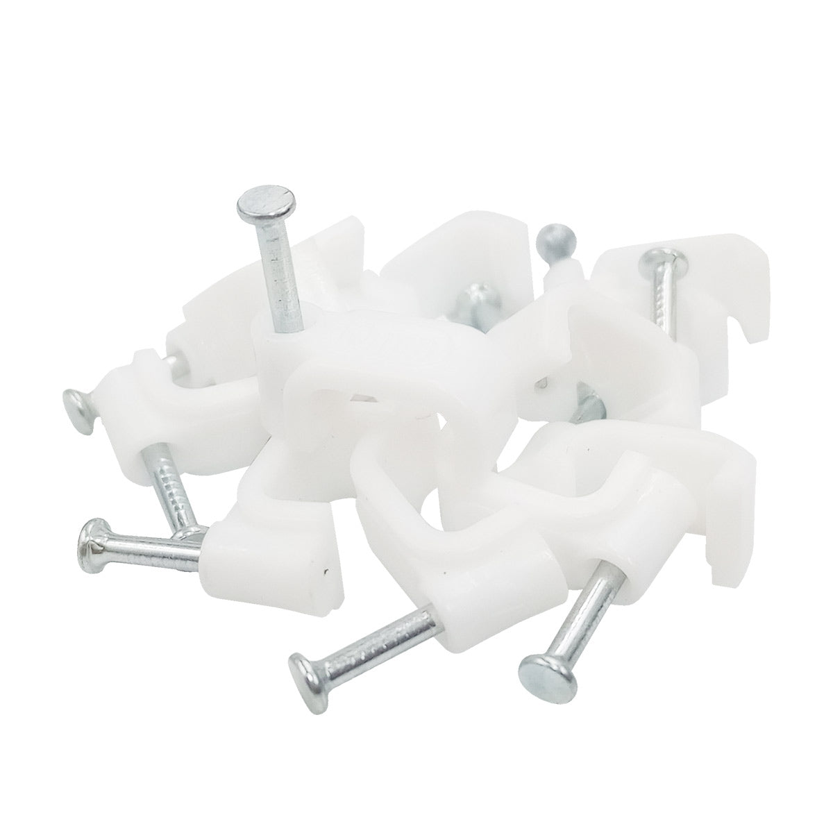 Grapa Para Cable Plano 8mm Color Blanco 100 Pzs LION TOOLS Ferreabasto