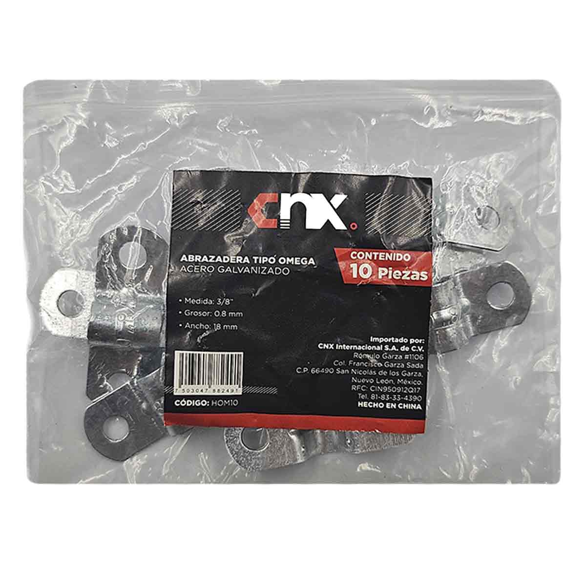 10 Pzs Abrazadera Tipo Omega Para Tubo 3/8 Pulgadas Acero Ferreabasto Ferreabasto