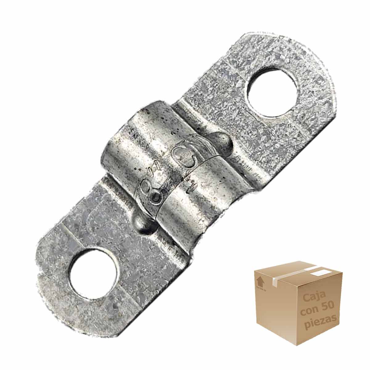 50 Pzs Abrazadera Tipo Omega Para Tubo 3/8 Pulgadas Acero Ferreabasto Ferreabasto