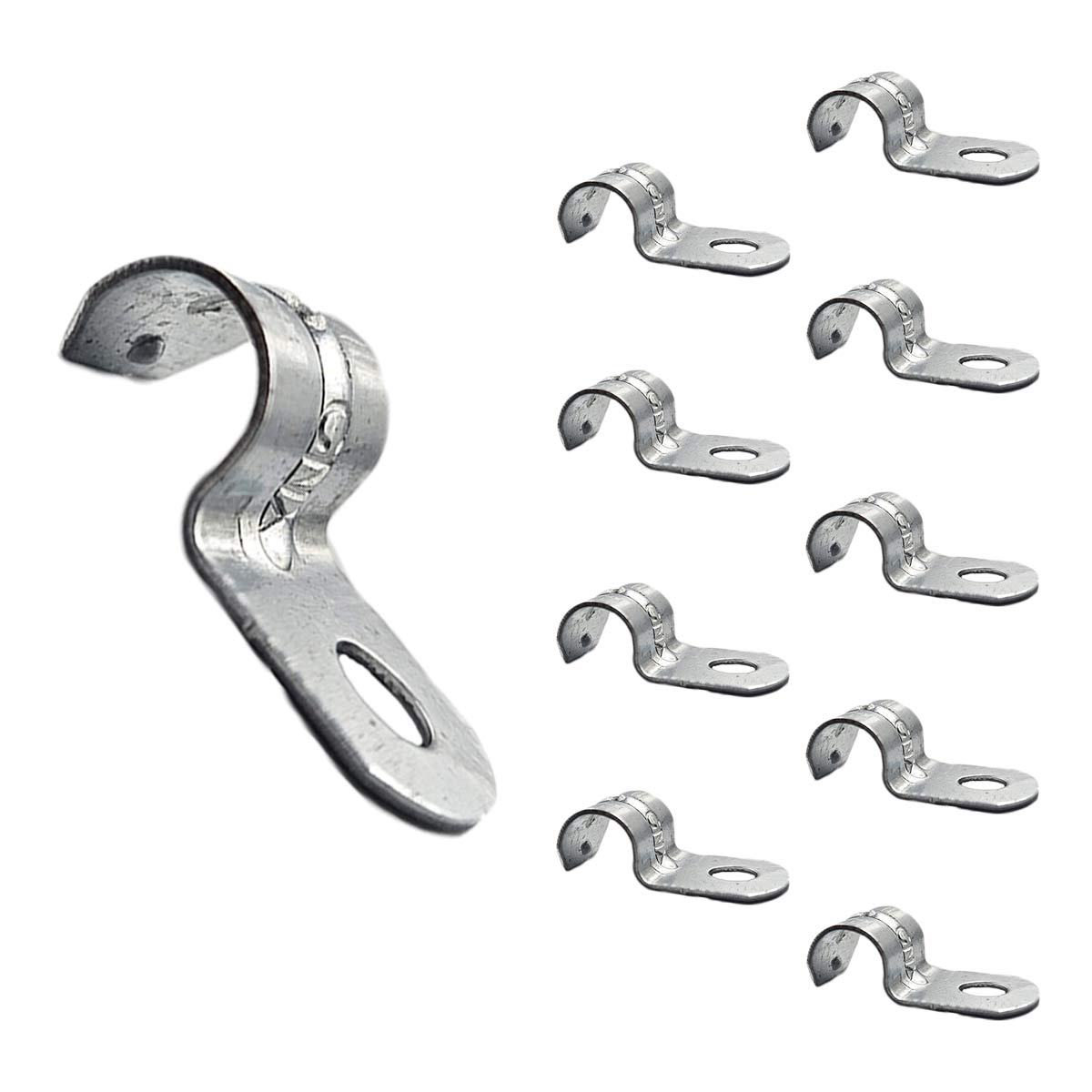 10 Pzs Abrazadera Tipo Uña Para Tubo 3/8 Pulgadas Acero Ferreabasto Ferreabasto